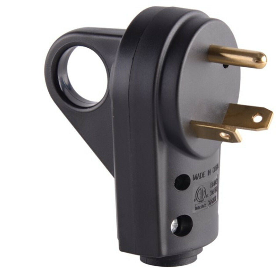 125V/30A Male Plug Handle Electrical Plug Adapter for RV Trailer Camper Caravan