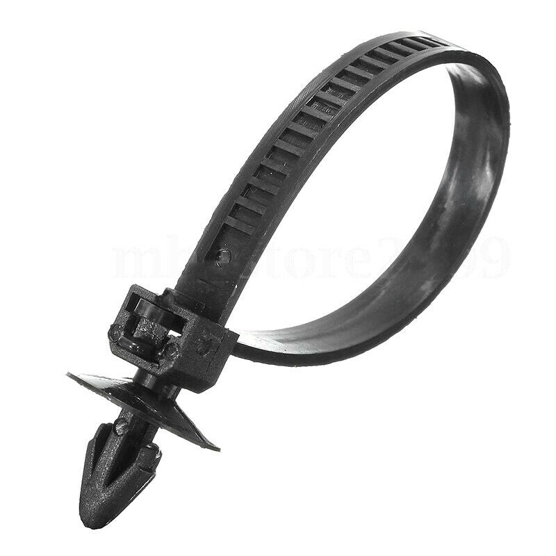 100pcs Cable Ties 145mm Winged Wire Harness Fixing Tie Car Chassis Zip Nyl  NEW