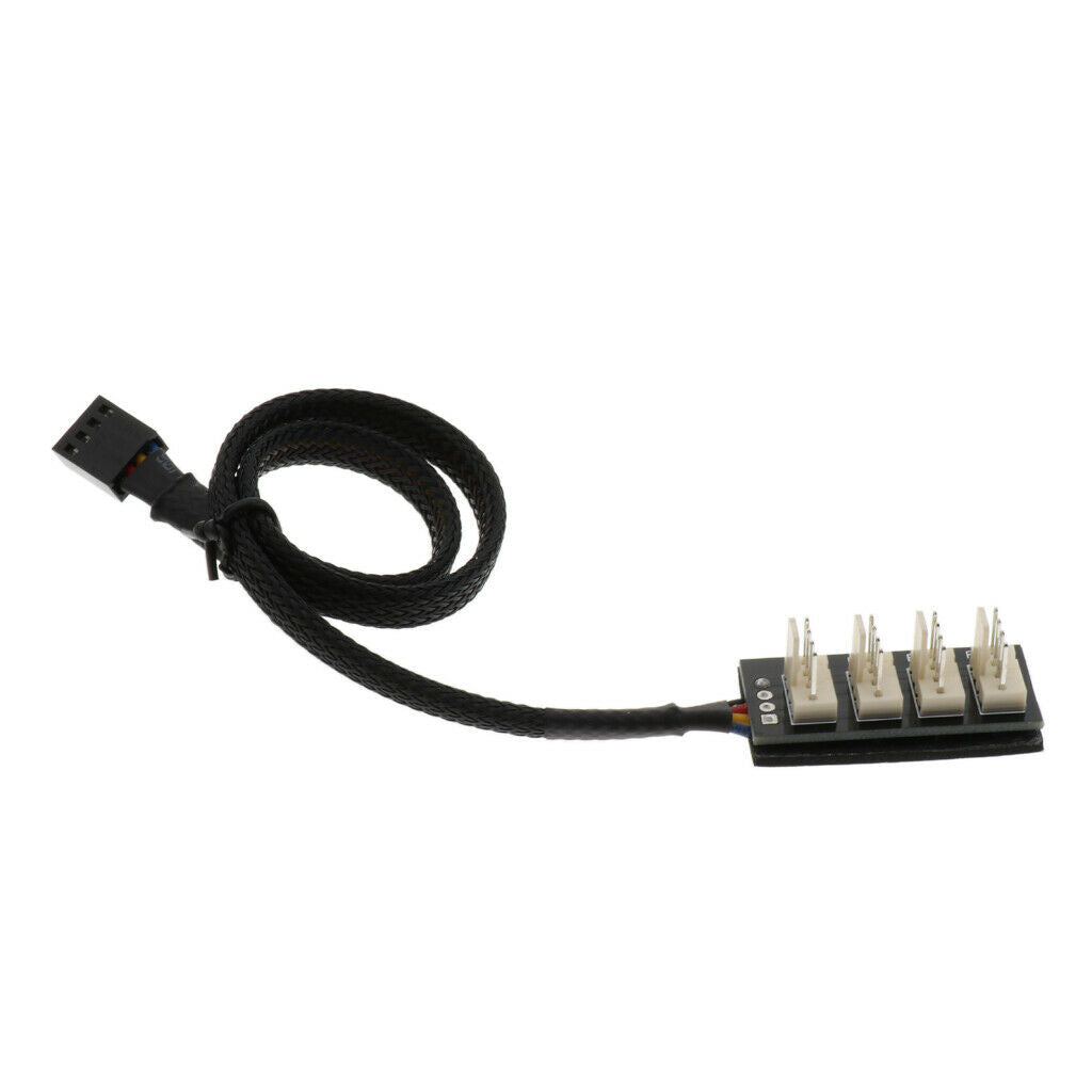 4-way PWM splitter hub PC cooler fan power cable 1 to 4 ways