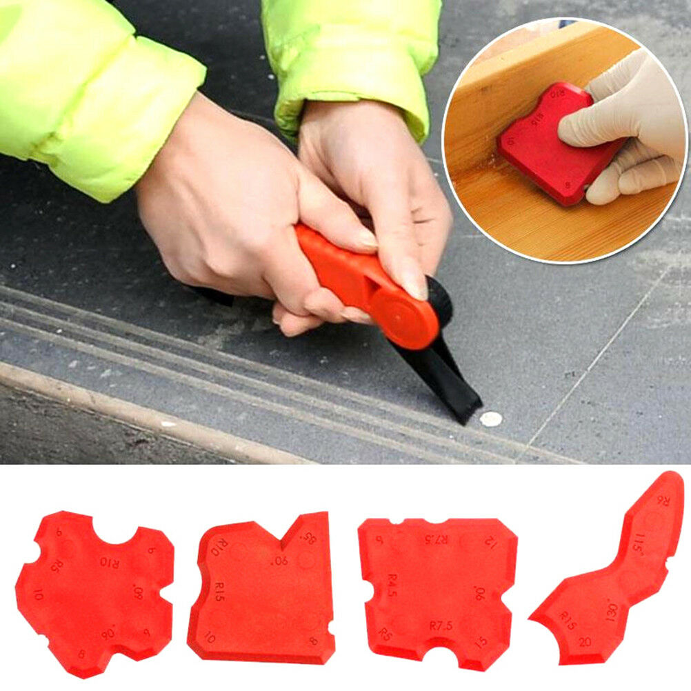 4pcs Caulking Tool Kit Joint Sealant Grouts Remover Scraper Floor Cleaner DD