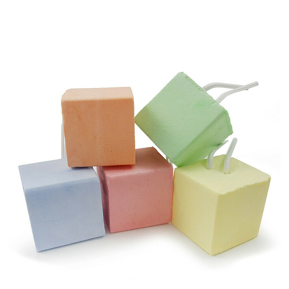 5Pcs Hamster Pets Calcium Mineral Chew Cube Teeth Grinding Toys 3cm Random Color