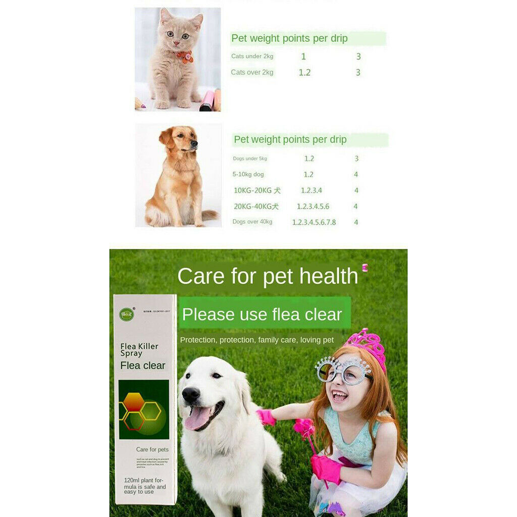 Cat Skin Care Spray Deworming Flea Treatment Drops Anti-flea 120ml