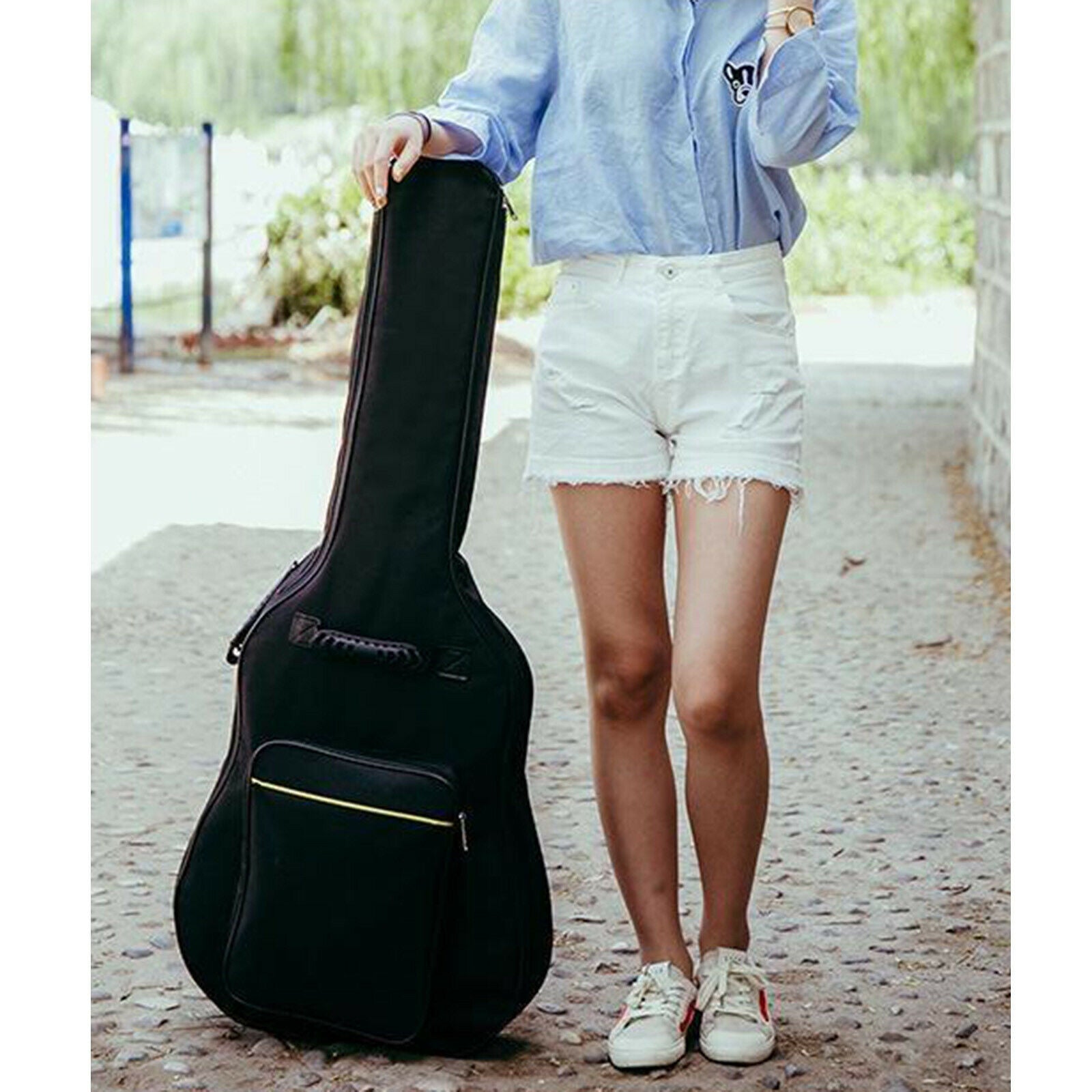 Acoustic /Electric Guitar Bag Padded Electric Guitar Gig Bag Case Padding Dual