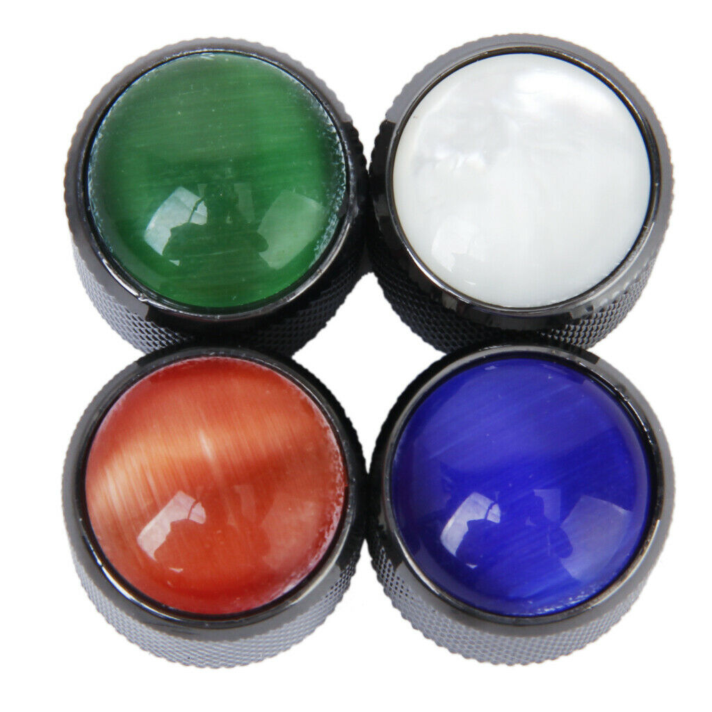3pcs Volume Tone Control Knob for Electric Guitar - Black with Red Top