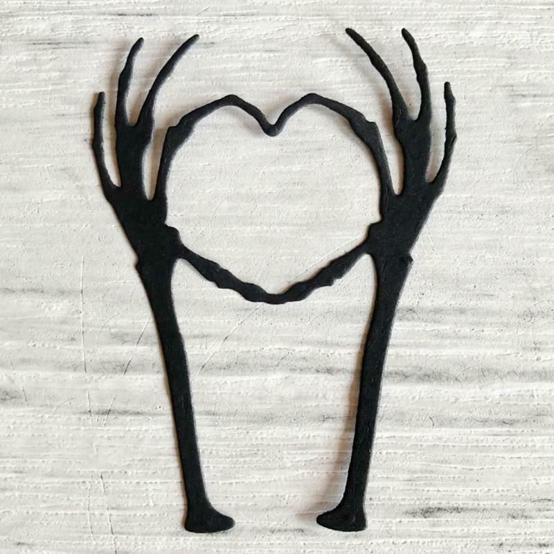 Halloween Loving Skeleton Hand Carbon Steel Cutting Dies DIY Scrapbooking Photo
