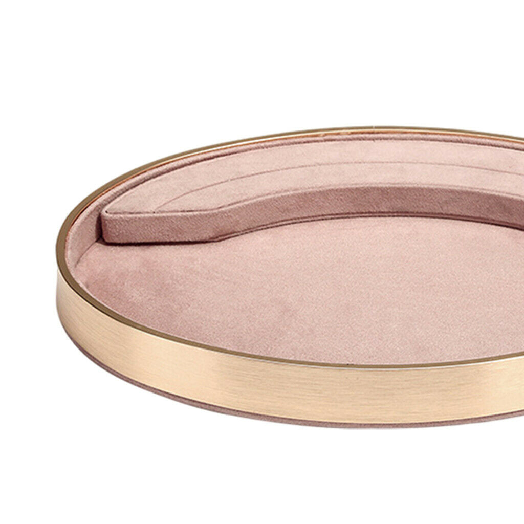 Oval Jewelry Tray Necklace Showcase Serving Tray for Store Supplies pink
