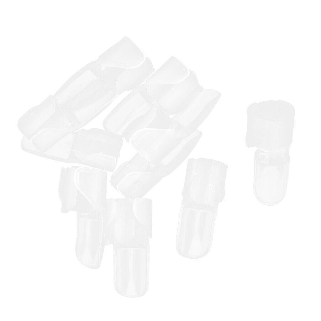 10Pieces Transparent Manicure Finger Nail Tips Cover Polish Shield Protector