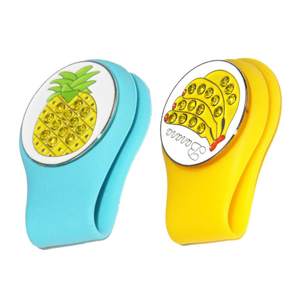 2x Creative Golf Hat Clip Magnetic Ball Marker Club Putt Position Mark