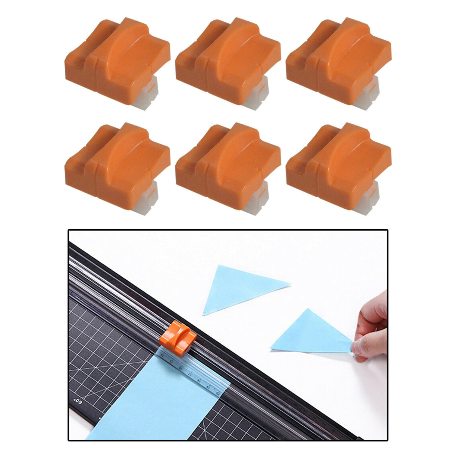 6Pcs Paper Cutter Replacement Blades Trimmer Cutting A4 Paper Pages Tool