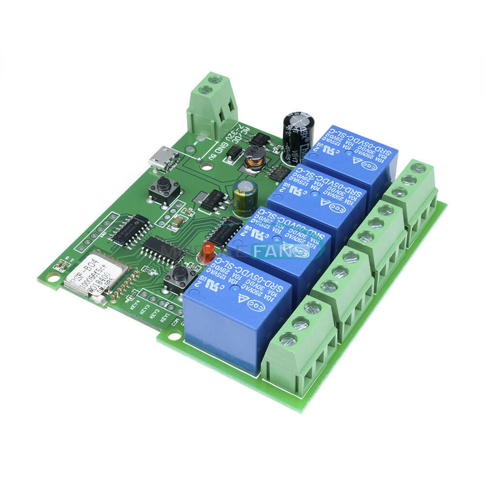 DC 5V 4-Way WiFi Wireless Delay Relay Switch APP Remote Control for Smart Home