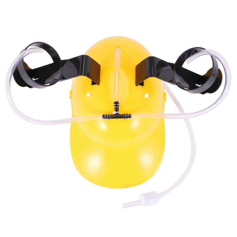 Cola Drink Drinking Helmet Hat Can Holder Party Toys Yellow E6T8T8