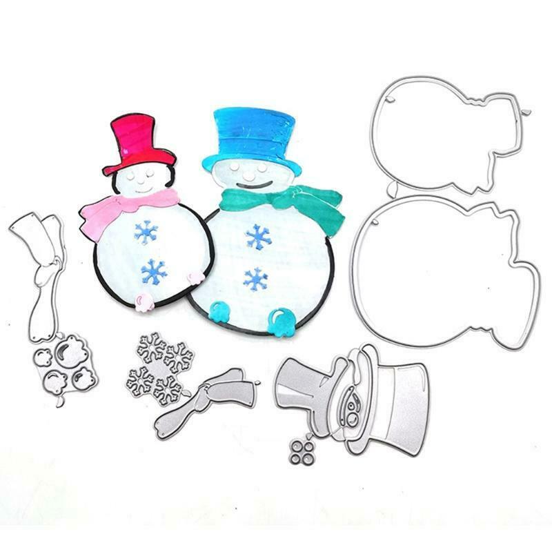 Christmas Loving Couple Snowman Carbon Steel Cutting Dies DIY Scrapbooking Photo