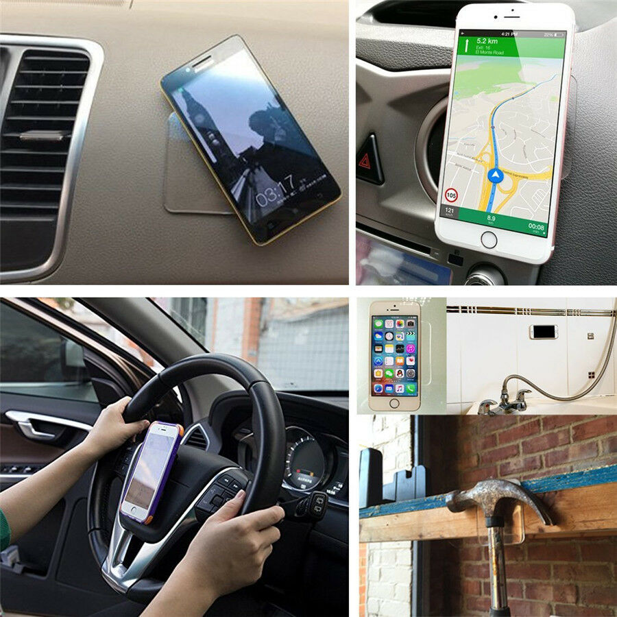 10Pcs Washable Sticky Gel Cell Pad Car Dashboard Anti-Slip Phone Holder Pads Mat