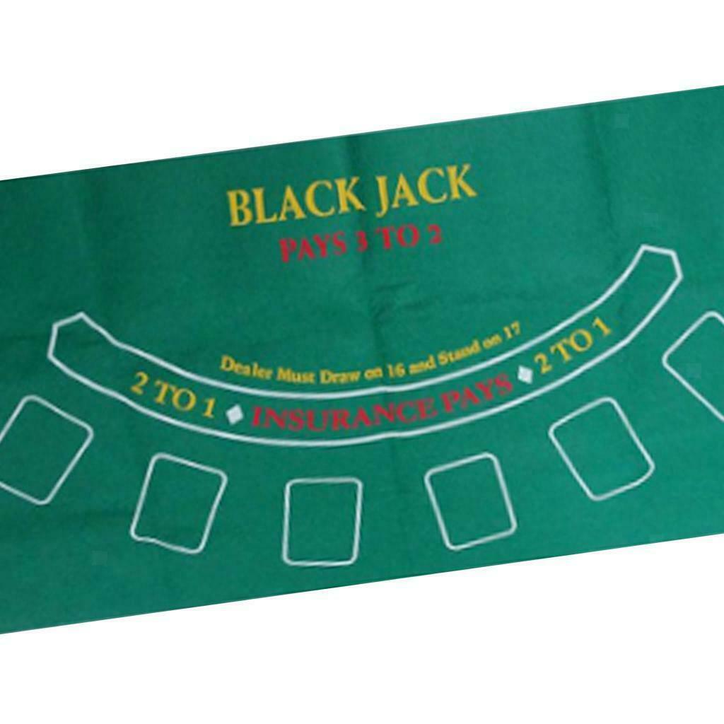 24" x 47" Casino Poker Playing Gaming Table Felt Tablecloth Craps Waterproof