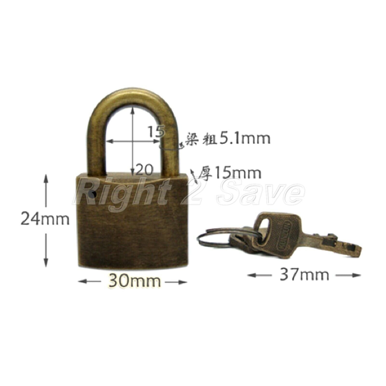 Chinese Style Chic Home Office Cabinet Bolt Latch Buckle Guard Door Padlock Lock