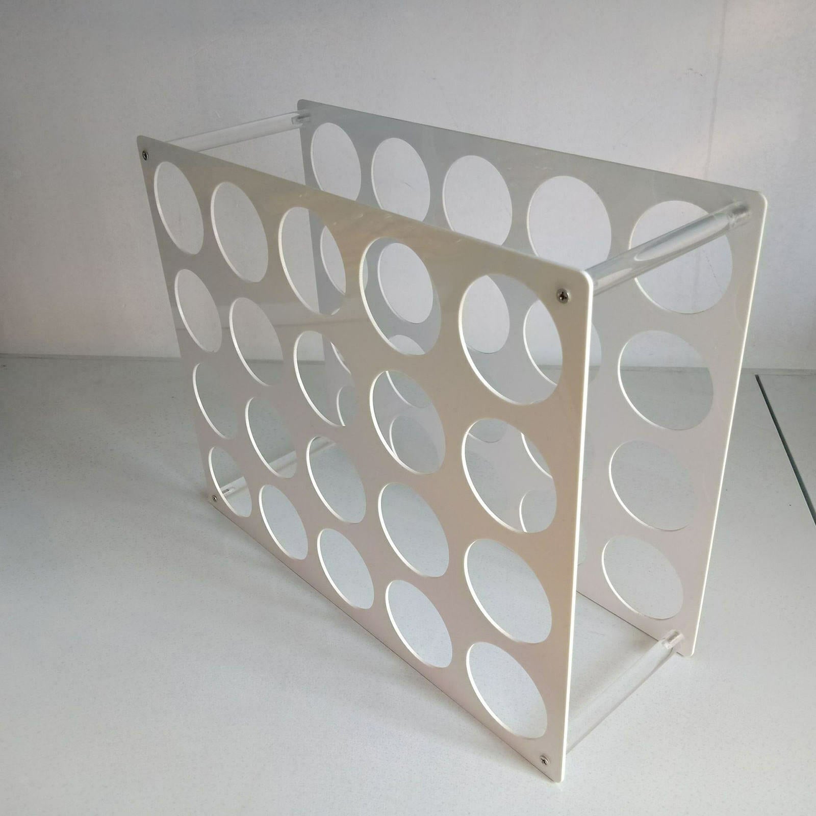 Vinyl Warehouse Rack Display Stand White Vinyl Roll Holder For Studio