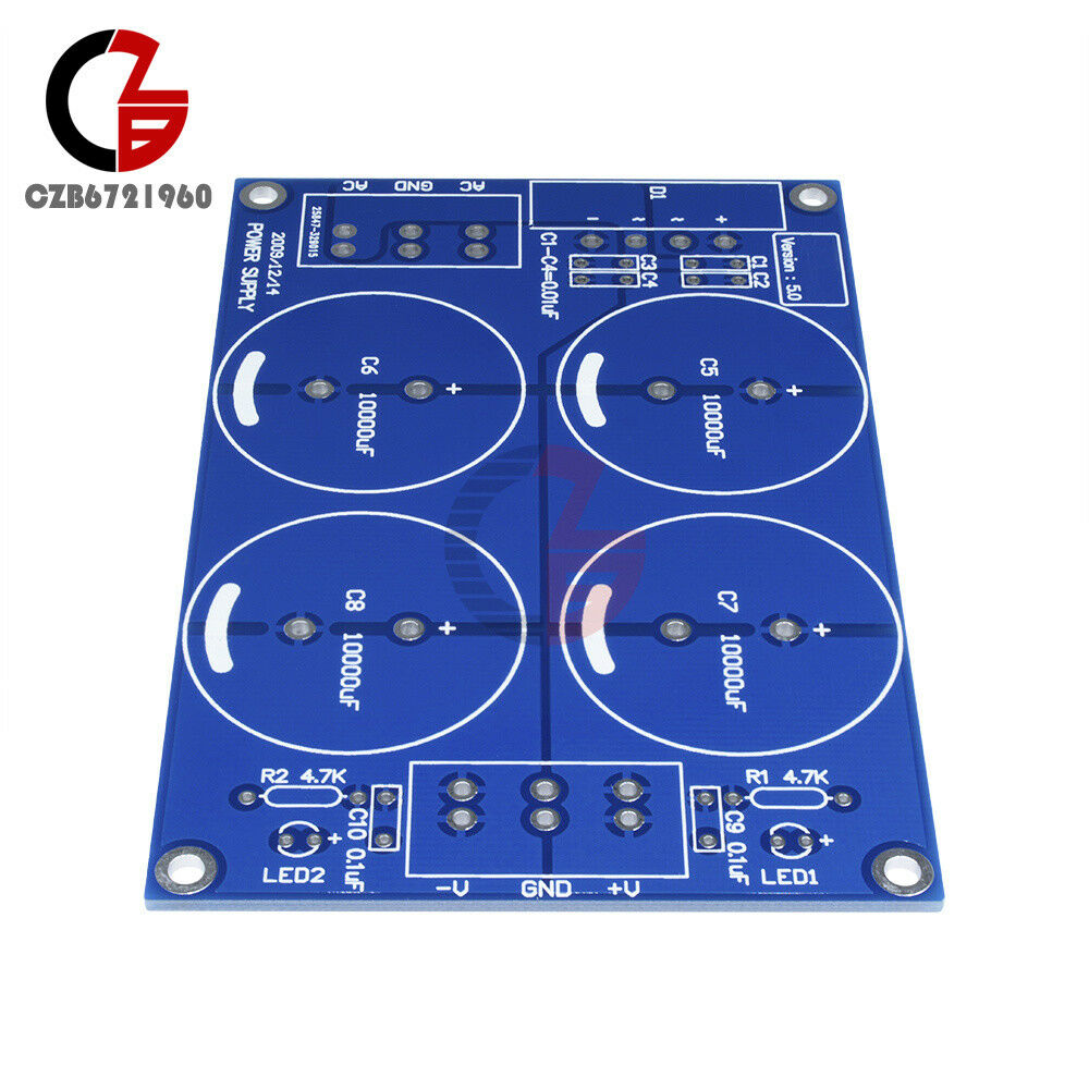 4*10000uF/50V Rectifier Filter Power Supply PCB Board (For LM3886TF TDA7293)
