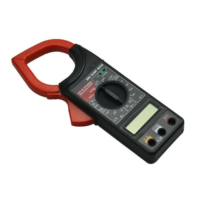 DT266C Digital LCD Clamp Meter Multimeter Ohmmeter with Temperature Measurement