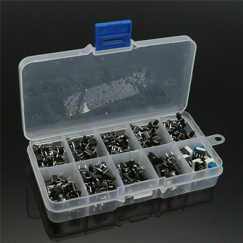180 Pcs 10 Values Tactile Push Button Switch Mini Momentary Tact Assorted KitsV7