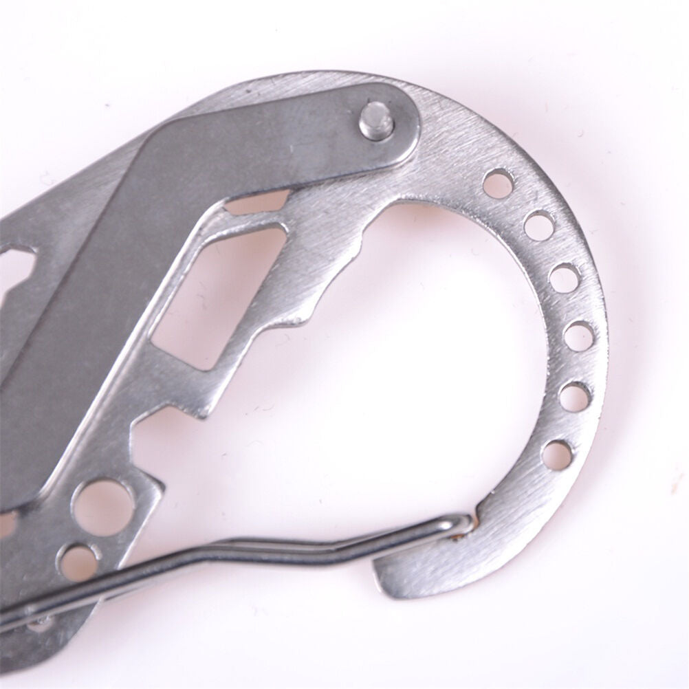 Multi Tool Key Holder Wrench Quickdraw Carabiner Stainless With Bottle Ope.l8