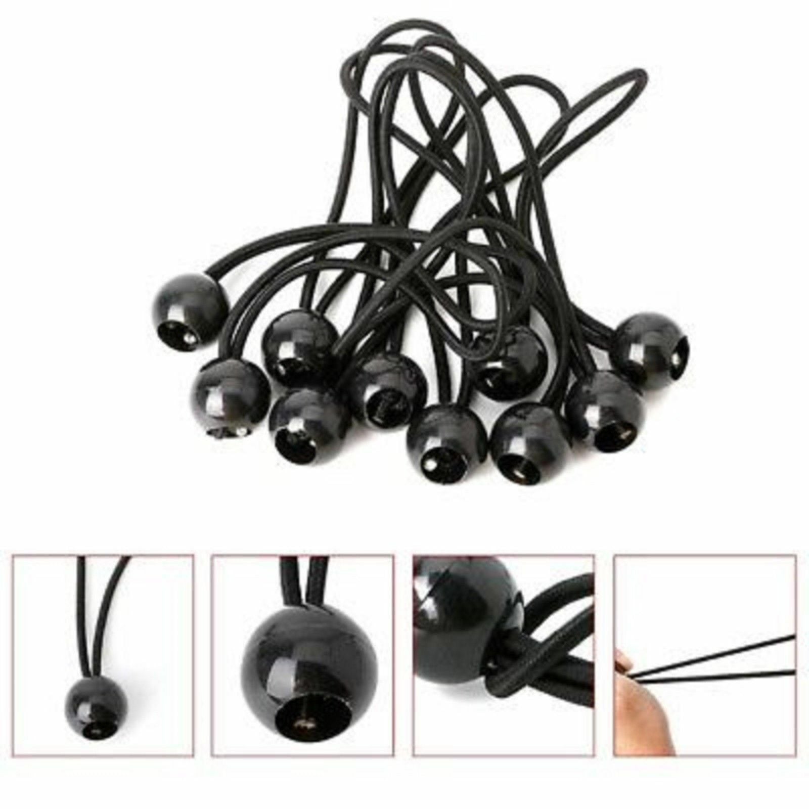 10pcs Flag Pole Clip Attach Windsocks Ball Bungee Cord Ties Flags To Poles L180