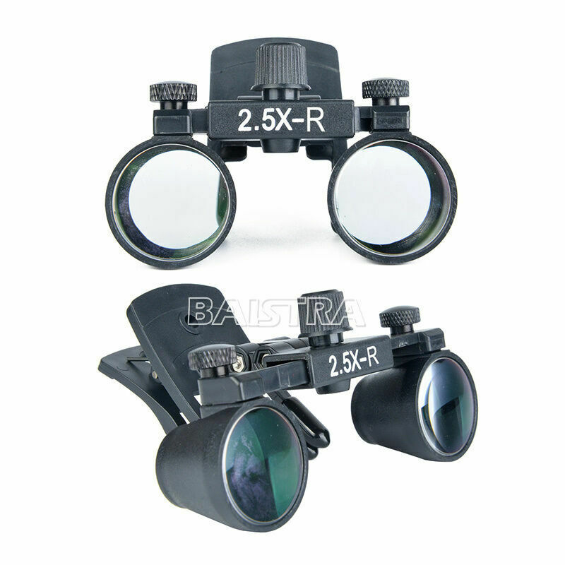 2.5 X Dental Surgical Loupes Binocular Glass Magnifier 350-450mm Cleaning Kit