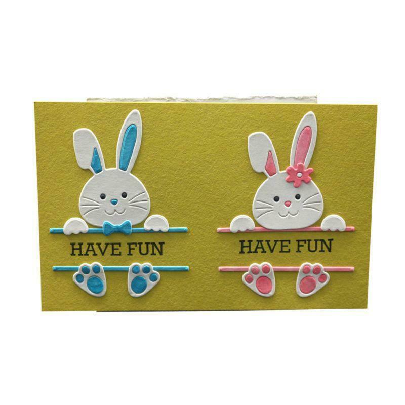 Bow Rabbit Metal Cutting Dies Stencil Scrapbooking DIY Album Stamp Paper Emboss