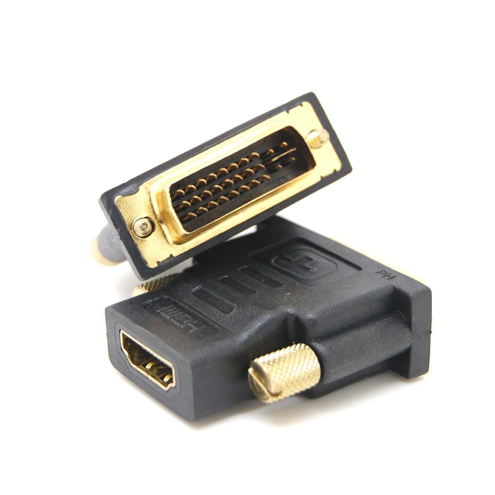 10pcs DVI-I Male Dual Link Plug to HDMI Female Converter Socket Adapter For HDTV