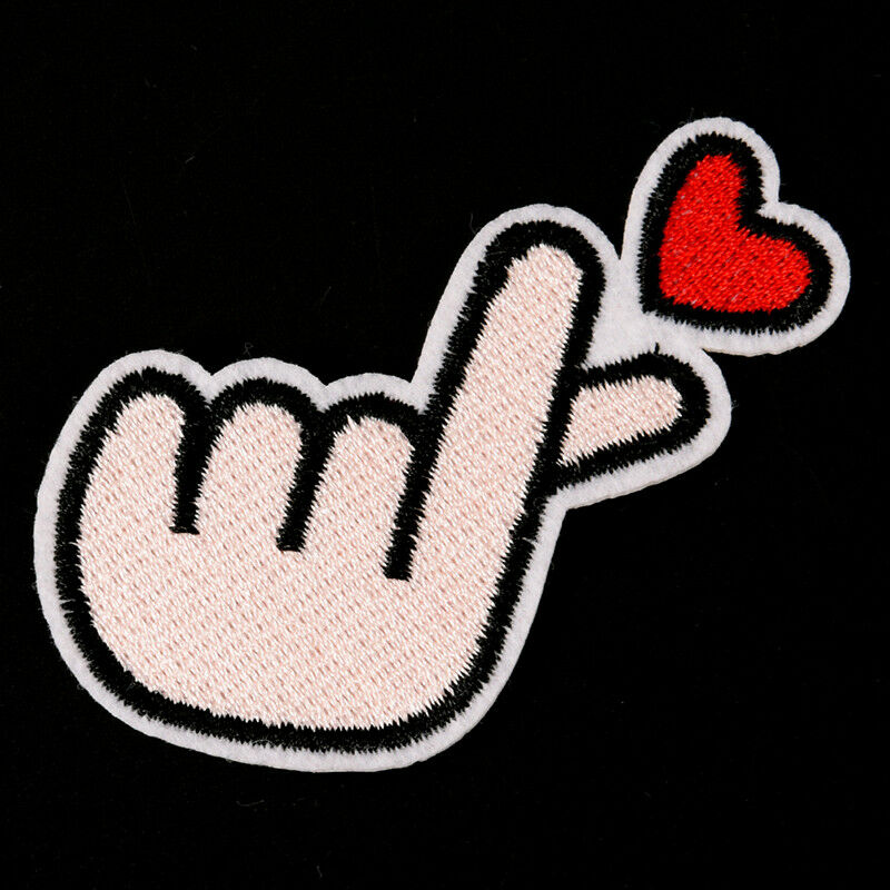 love iron on patch sewing on embroidered applique fabric badge clothes sti.l8