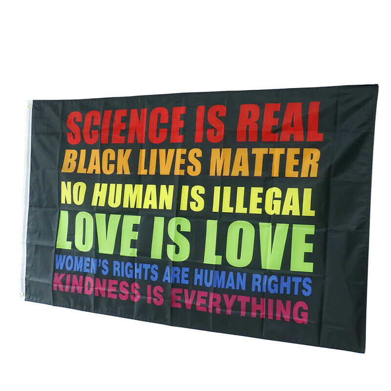 90X150CM LOVE IS LOVE Black Lives Matter Flag BLM Peace Protest Outdoor BannFCA