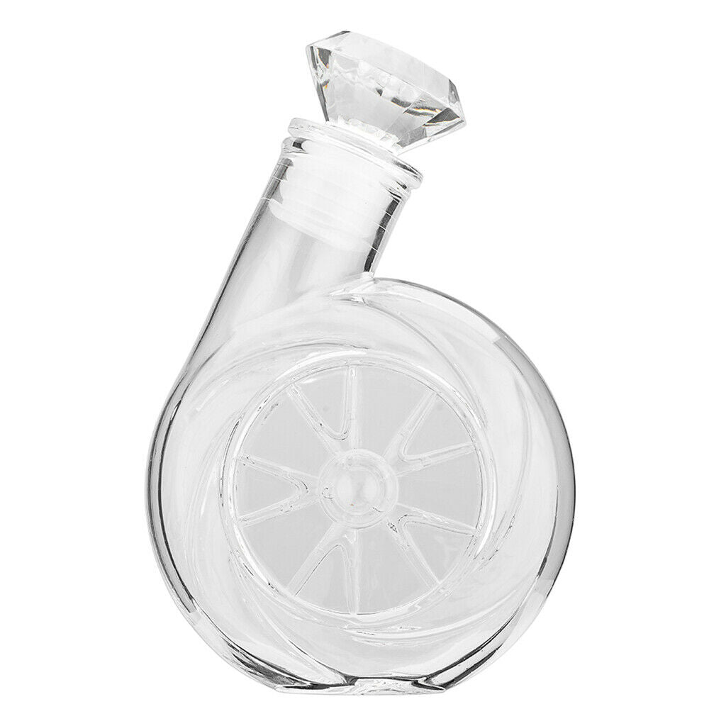 Glass Decanter Elegant with Ornate Stopper for Wine Bourbon Brandy Mouthwash
