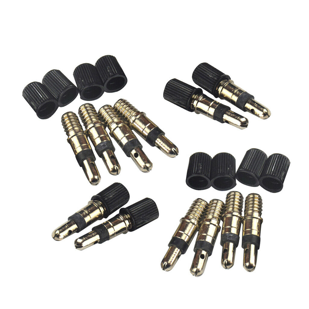 12 lot German Valve Core Tyre Valve Core with Caps Cycling Accessories
