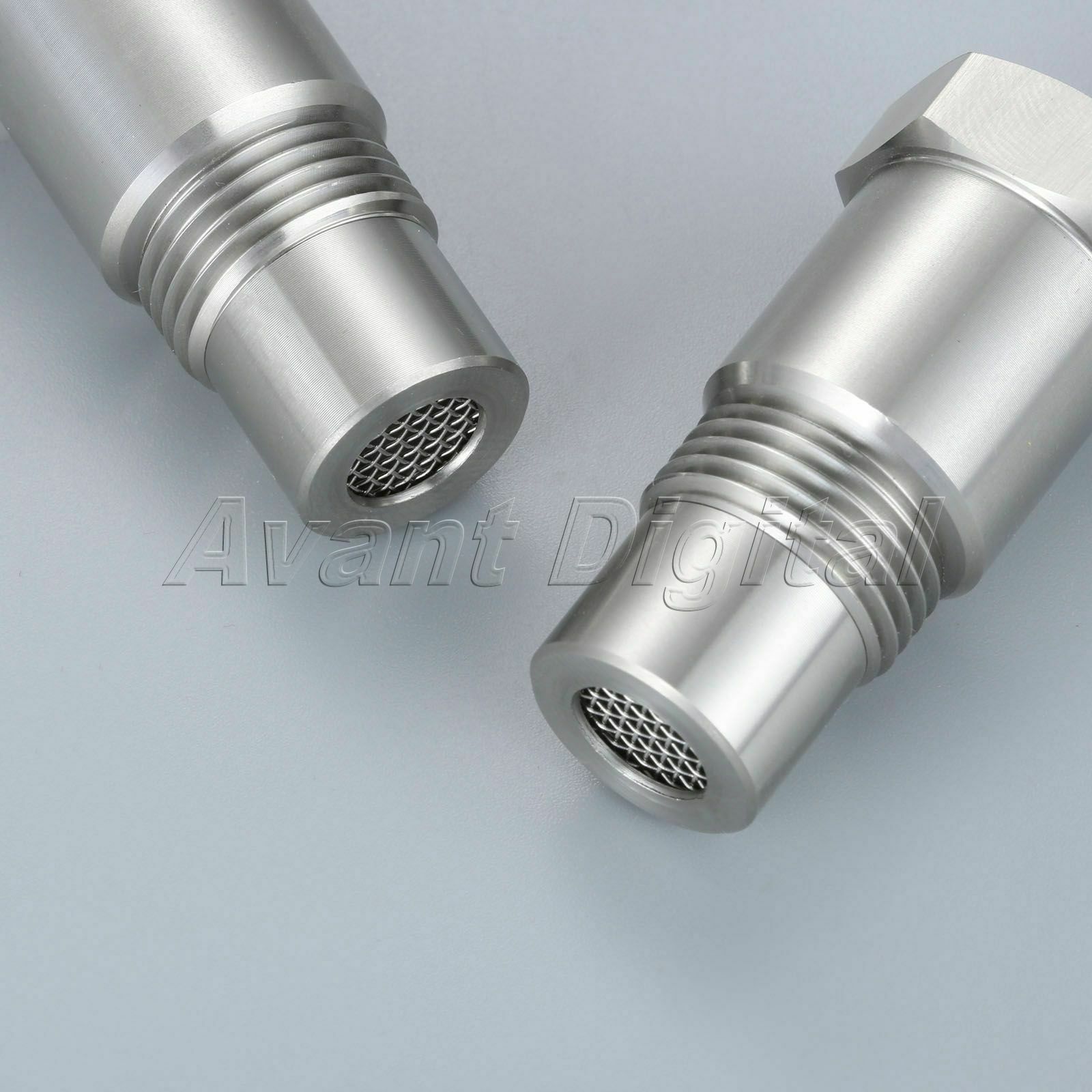 2x Vehicle O2 Sensors CEL Eliminator Mini Catalytic Converter M18x1.5mm Steel