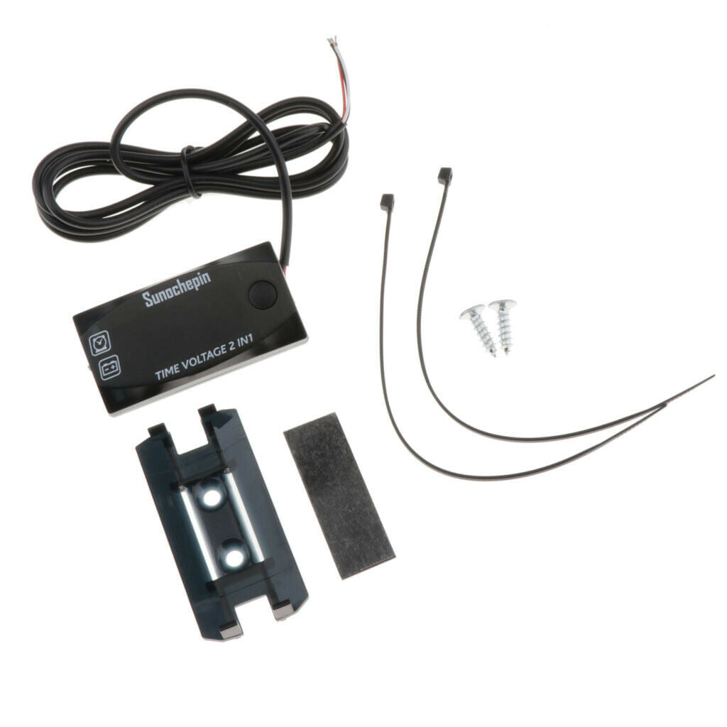 6V-30V LED Multifunction Digital Voltmeter Voltmeter Blue Clock