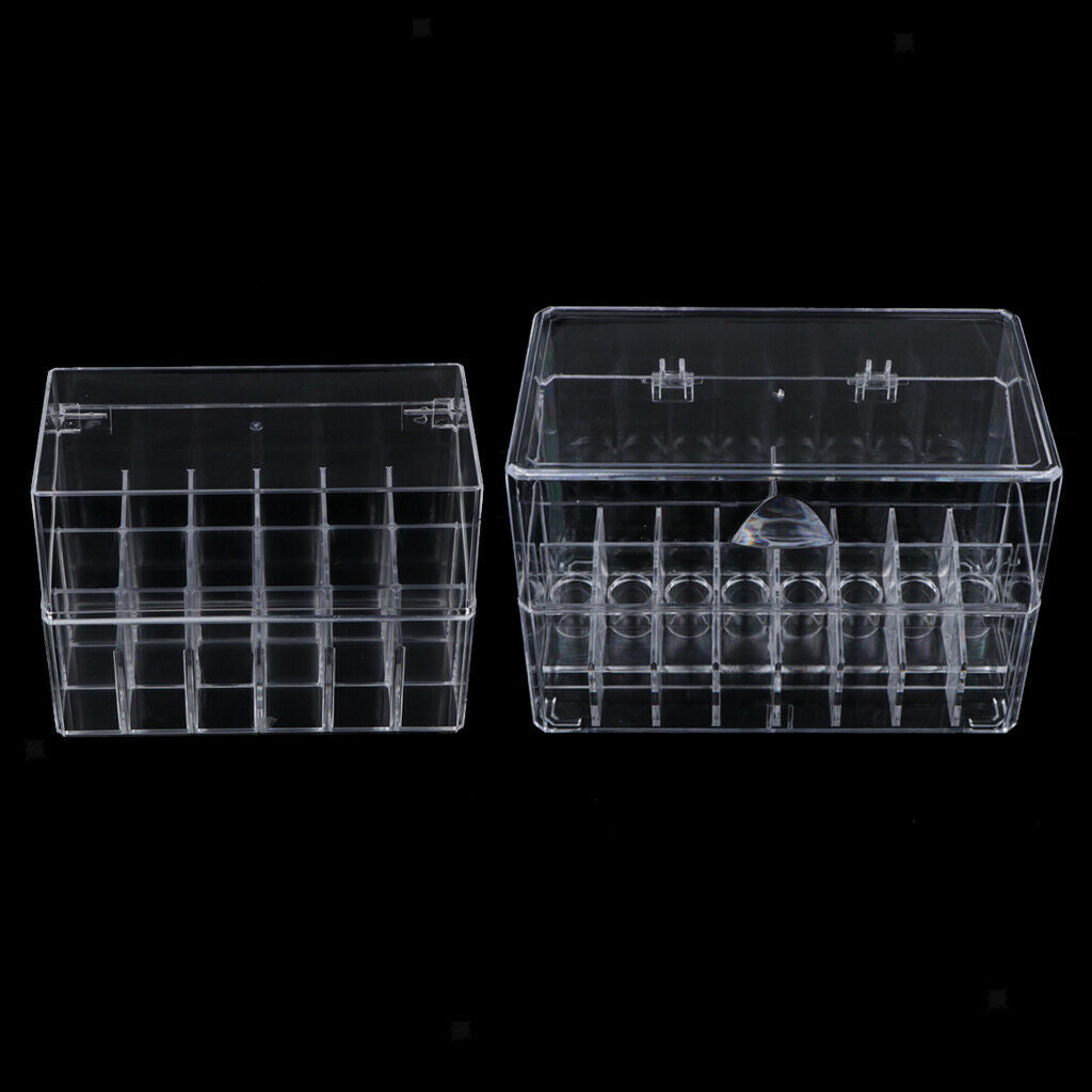 Pack of 2 Clear Make-up Brush Storage Organizer Display Lipstick Holder