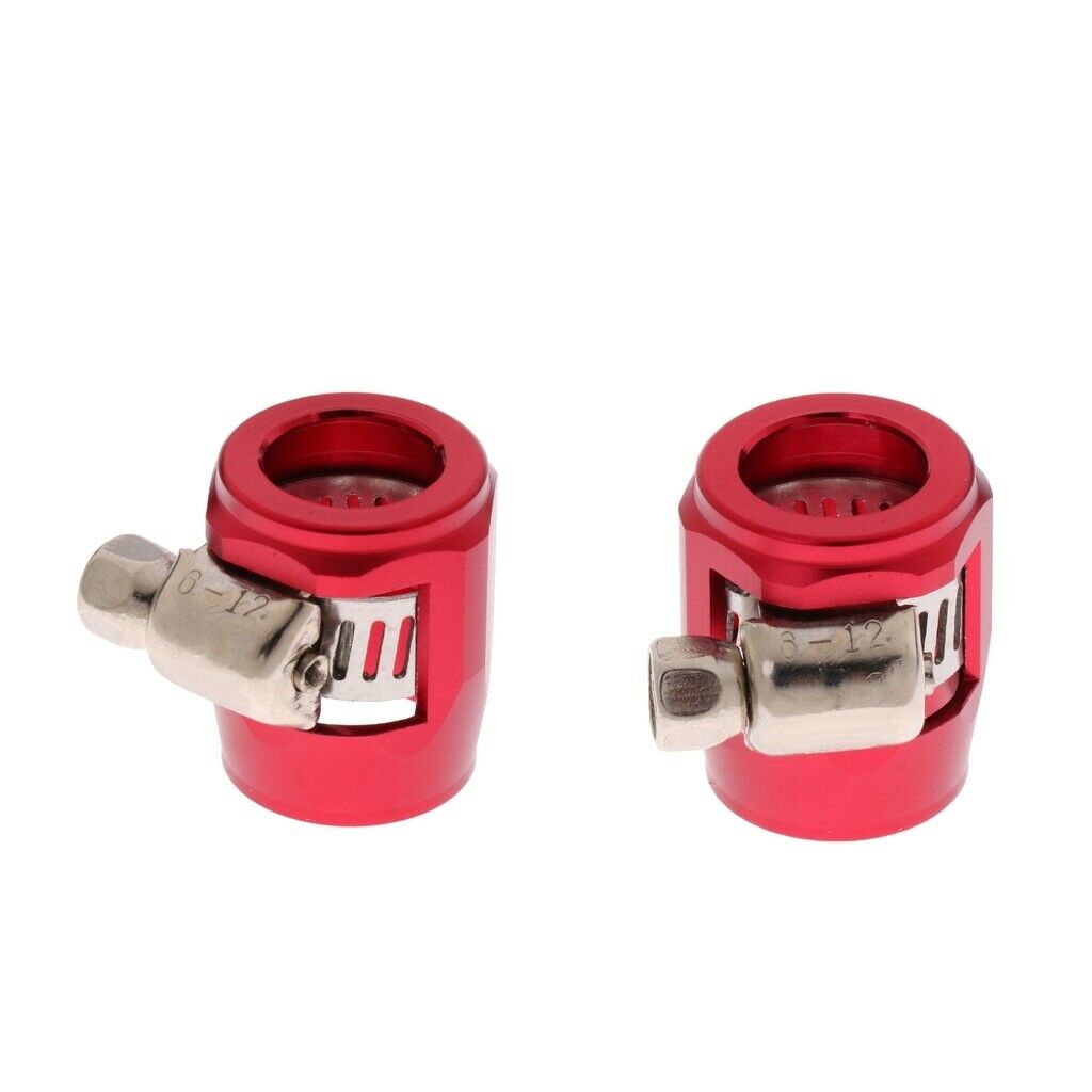 2X AN6 Hose End Finisher Aluminum Oil Water Pipe Clamp Outer Diameter