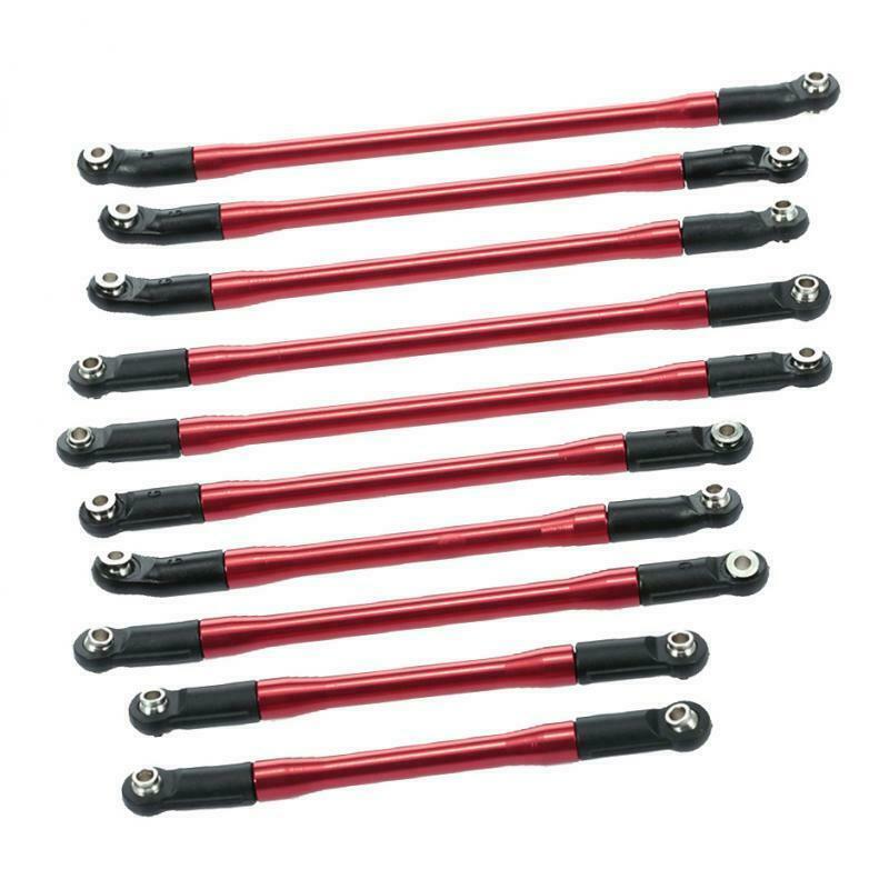 10Pieces Aluminum Linkage Pulling Link For 1/10 Axial SCX10 II 90046 Parts