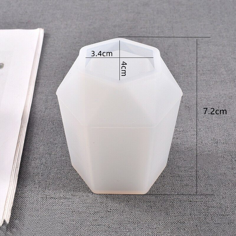 Diy Cup Silicone Mold Pen Holder Shape Epoxy Mold Hexagon Rround Mol.l8