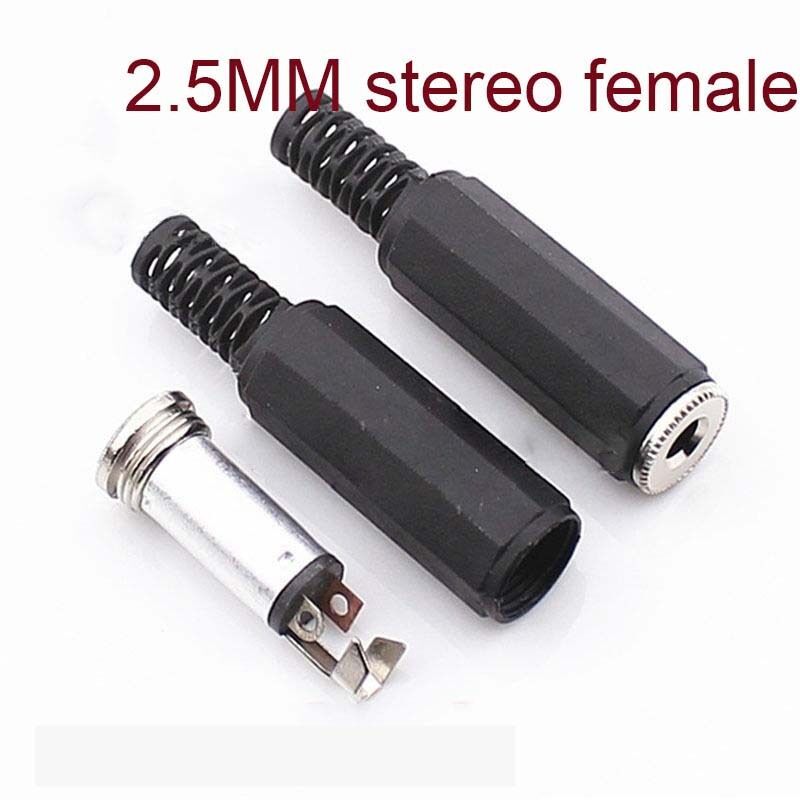 New 2.5mm Audio stereo feMale Plug Jack Adaptor Connectors Solde repair Tt