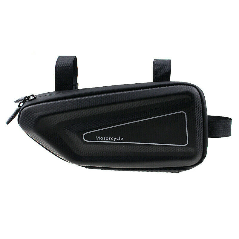 2pcs Hard Shell Motorcycle Luggage Saddle Tool Side Hanging Bag Black Waterproof