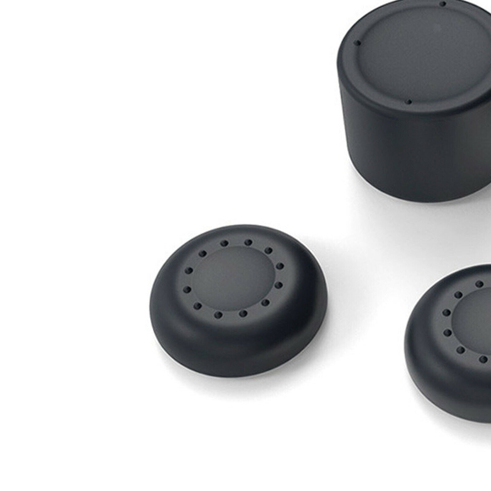 4 Pieces Black Rubber Thumb Grips Thumbstick Set for PS5 Controller Protection