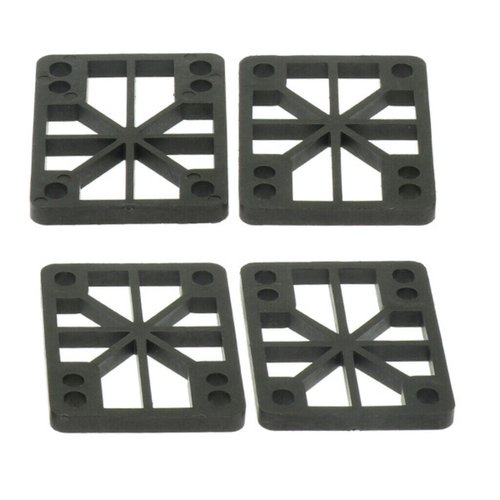 5X 4 Pieces Skateboard Longboard Shock Pads Risers 0.6cm or 0.8cm Black 6mm