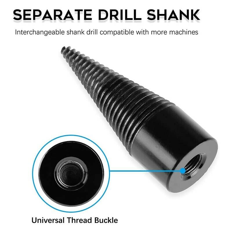 4 Pcs Firewood Log Splitter Drill Bit, Wood Splitter Drill Bits Cone Driver SqG2