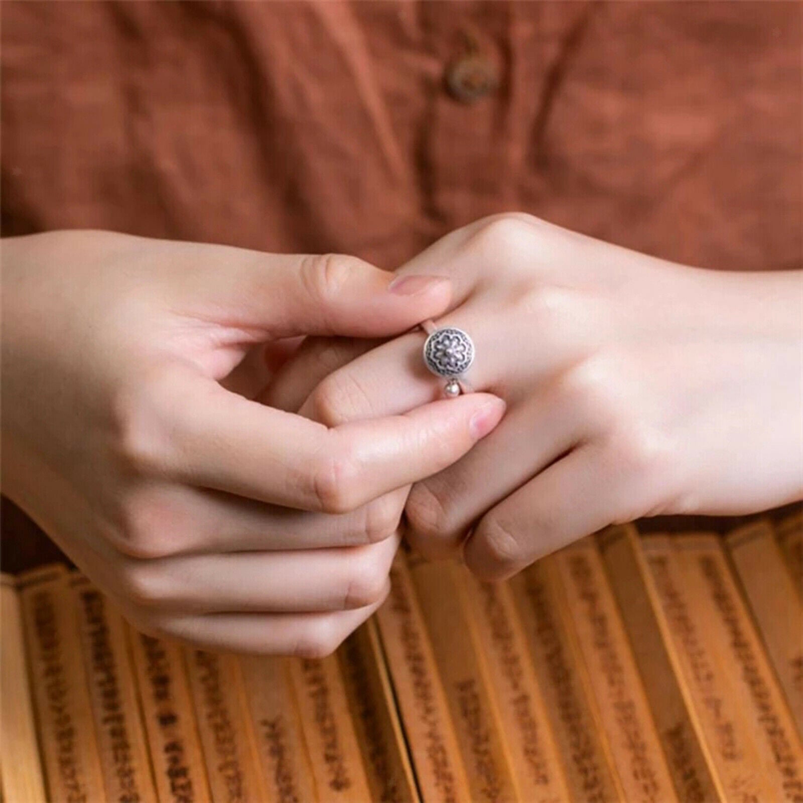 2X Fashion Creative Rotatable Ring Amulet Lucky Resizable Jewelry Rings Gifts