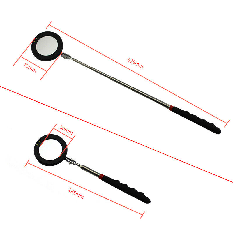 360Â° Rotate Car LED light Welding Repair Reflector Telescopic Inspection Mirror