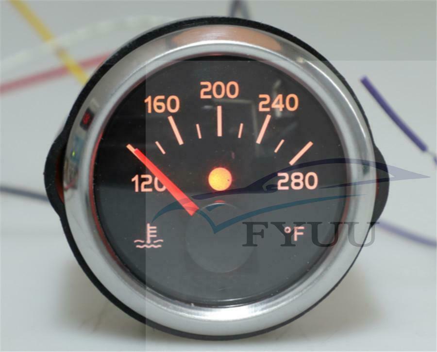 Universal 12V/24V car modified water temperature meter 52mm LED light racing