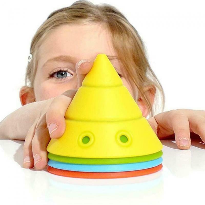 Soft Stacking Nesting & Block Convertible Cone Building Tower Squeeze Toys