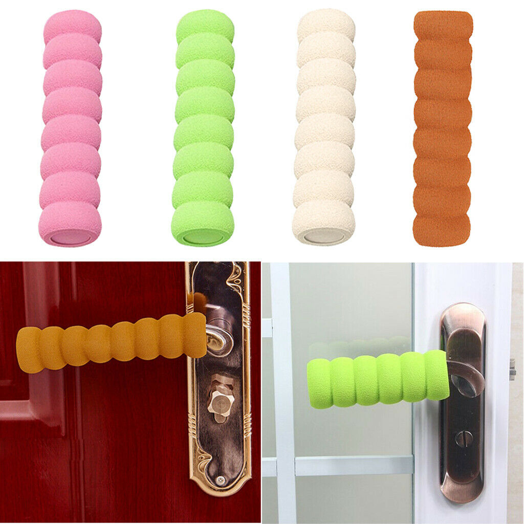 4pcs Spiral Soft Foam Door Handle Covers Door Knob Sleeves for Home Office