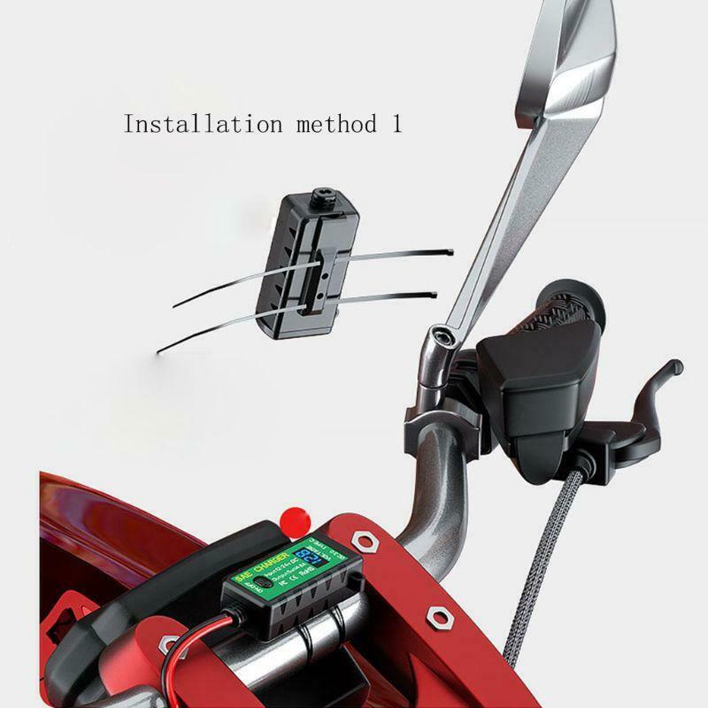 Motorcycle QC3.0 PD Charger SAE to USB Adapter with Voltmeter & ON/Off Switch