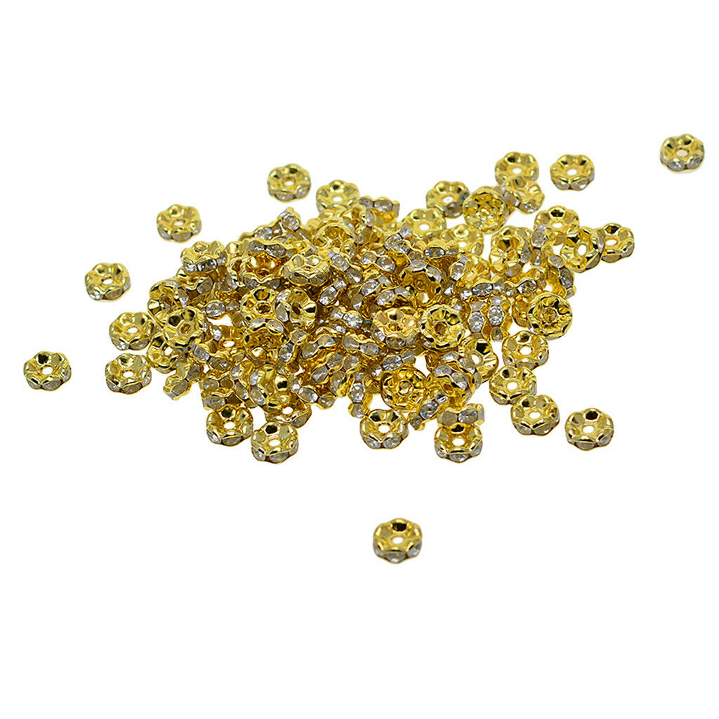 200 Golden Rondelle Spacer Loose Beads Czech